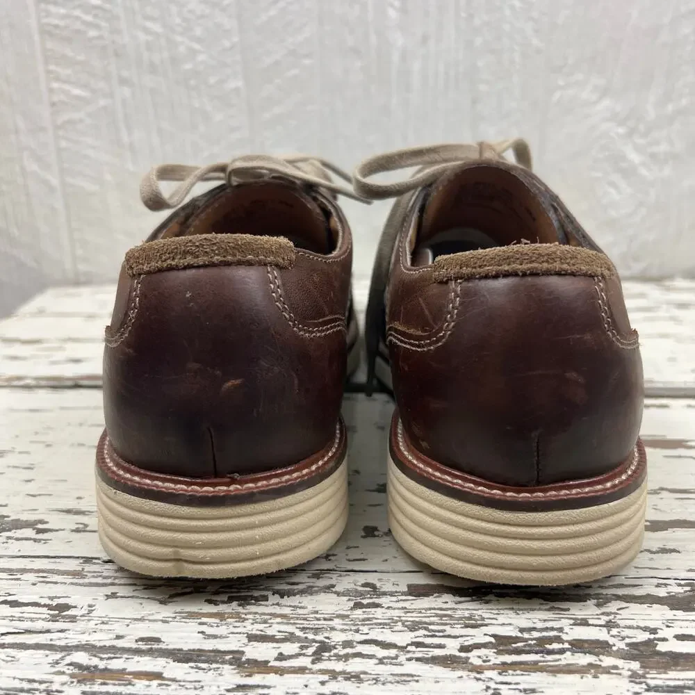 Dockers Oxford shoe men’s 8 Brown Leather lace up Good condition - Picture 3 of 10